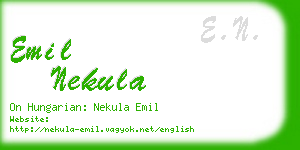 emil nekula business card